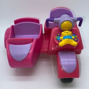 Fisher Price Little People Motorcycle with Sidecar Pink Mattel 2007